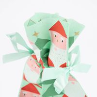 Rico Design Geschenktasche Weihnachtsmann grün rot 20x30cm