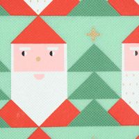 Rico Design Geschenktasche Weihnachtsmann grün rot 20x30cm