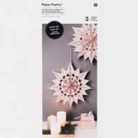 Rico Design Sterne Papiertüten Set rosa goldfarbig 24 Tüten