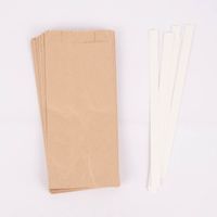 Rico Design Sterne Papiertüten Set einfarbig hellbraun 24 Tüten