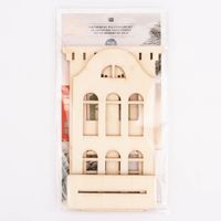 Rico Design Deko Stadthäuser 2er Set Holz natur verschiedene Größen