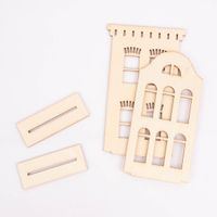 Rico Design Deko Stadthäuser 2er Set Holz natur verschiedene Größen