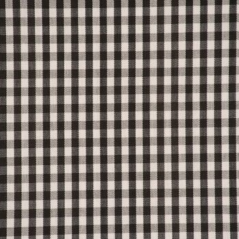 Dekostoff Landhausstoff CAPRI Karos 1x1cm schwarz ecru 1.60m Breite