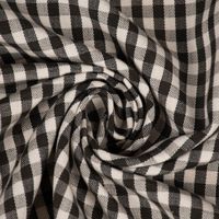 Dekostoff Landhausstoff CAPRI Karos 1x1cm schwarz ecru 1.60m Breite