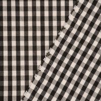 Dekostoff Landhausstoff CAPRI Karos 1x1cm schwarz ecru 1.60m Breite