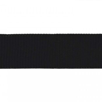 Ripsband elastisch schwarz einfarbig Breite: 5cm