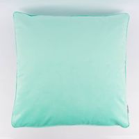 SCHÖNER LEBEN. Samtkissen mit Keder mint 70x70cm