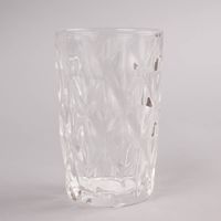 Trinkglas Diamantmuster geprägt Glas farblos 13x8cm