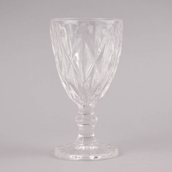 Weinglas Diamantmuster geprägt Glas farblos 17x9cm