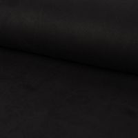 Bekleidungsstoff Stretch Wildlederimitat einfarbig schwarz 1.5m Breite