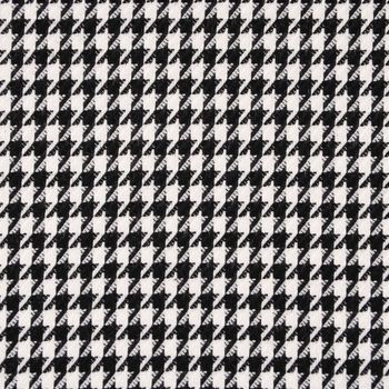 Bekleidungsstoff Viskose Pied de Poule Hahnentritt kleweiß schwarz 1.4