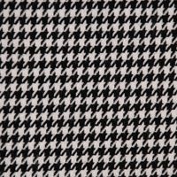 Bekleidungsstoff Viskose Pied de Poule Hahnentritt mini weiß schwarz 1
