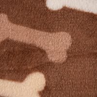 Wellness Fleece Knochen braun weiß beige 1.5m Breite
