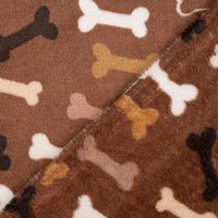 Wellness Fleece Knochen braun weiß beige 1.5m Breite