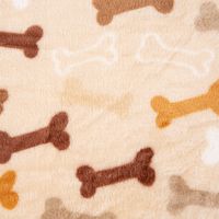 Wellness Fleece Knochen beige braun weiß 1.5m Breite