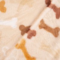 Wellness Fleece Knochen beige braun weiß 1.5m Breite