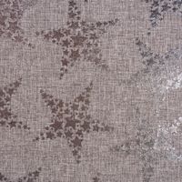 Deko Tischband Sterne metallic grau silberfarbig 28x250cm