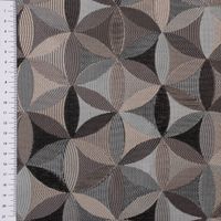 Möbelstoff Polsterstoff Dekostoff AURA Retro Blumen grau 1.40m Breite