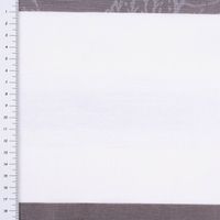 Gardinenstoff Quer-Streifen Blätter halbtransparent grau weiß 140cm