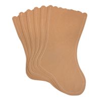 Rayher Papier Weihnachtsstrümpfe 6 Stück uni natur weiß 28x18cm