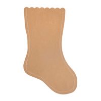 Rayher Papier Weihnachtsstrümpfe 6 Stück uni natur weiß 28x18cm