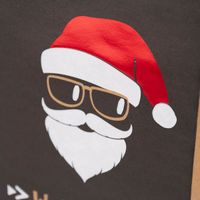Geschenktasche Flaschentasche Coole Weihnachten natur schwarz 12x40x10cm verschiedene Motive