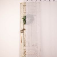 Ösengardine Allover fein geblümt natur weiß 140x260cm