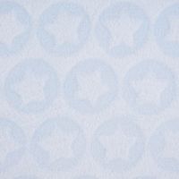 Wellness Fleece Relief Sterne einfarbig hellblau 1.5m Breite