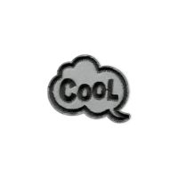 Prym Applikation Reflex selbstklebend aufbügelbar Sprachblase Cool grau schwarz 5x4.5cm