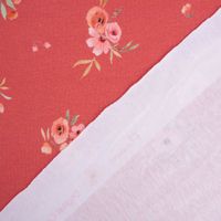 Baumwolljersey Digitaldruck Aquarell Blumen Gräser rosa grün 1.4m