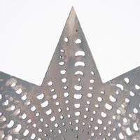 Deko Stecker Stern Metall Cut-Out Zink dunkelgrau 13.5cm