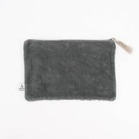 Utensilien Tasche Art Deco Bögen grau weiß goldfarbig 26x17cm
