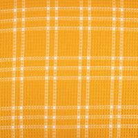 Bekleidungsstoff Waffelpique Karo Gitter gelb weiß 1.5m Breite