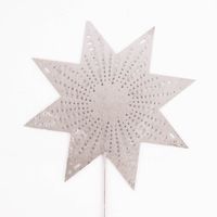 Deko Stecker Stern Metall Cut-Out Zink silberfarbig 13.5cm