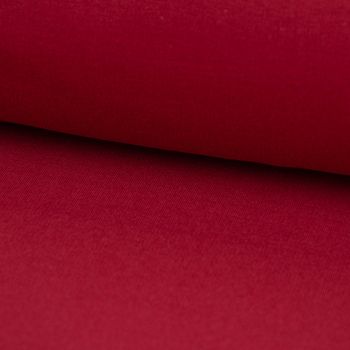 Sweatstoff Soft Sweat Bio einfarbig dünn bordeaux rot 1.5m Breite