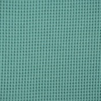Organic Bio Waffeljersey Waffelstrick uni dunkel mint 1.45m Breite