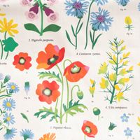 XXL Shopper Wildblumen aus recyceltem Material weiß bunt 55x48x28cm