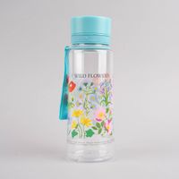 Trinkflasche Wildblumen transparent bunt 600ml