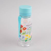 Trinkflasche Wildblumen transparent bunt 600ml
