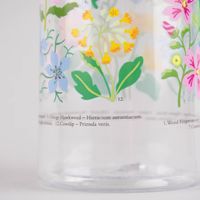 Trinkflasche Wildblumen transparent bunt 600ml