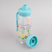 Trinkflasche Wildblumen transparent bunt 600ml