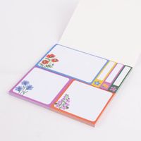 Haftnotizen Set Wildblumen 6 Motive grau bunt 16x16cm