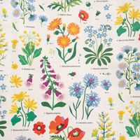 Tasche Wildblumen aus recyceltem Material weiß bunt 34x14x40cm