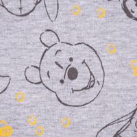 French Terry Sommersweat Winnie Puuh Tigger Ferkel grau schwarz gelb 1