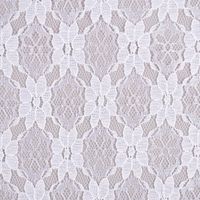 Bekleidungsstoff Elastische Spitze Blumen weiß 1.5m Breite