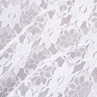 Bekleidungsstoff Elastische Spitze Blumen weiß 1.5m Breite