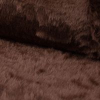 Kunstfell Fellimitat Plüsch Kurzhaar kuschelweich braun 1.5m Breite