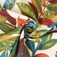 SCHÖNER LEBEN. Tischläufer Tonga Spice Exotik Blätter Pflanzen bunt