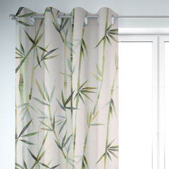 SCHÖNER LEBEN. Vorhang Pacific Bambus dunkel-beige grün 245cm