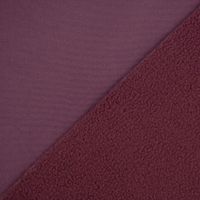 Bekleidungsstoff Softshell Fleece einfarbig aubergine 1.4m Breite